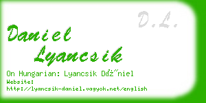 daniel lyancsik business card